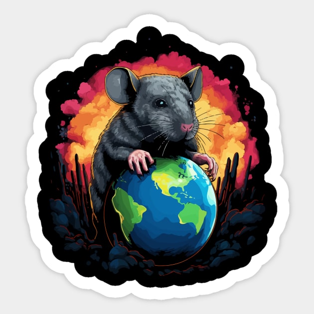 Rat Earth Day Sticker by JH Mart